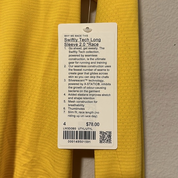 Lululemon Swiftly Tech LS 2.0 Race - Picture 5 of 5